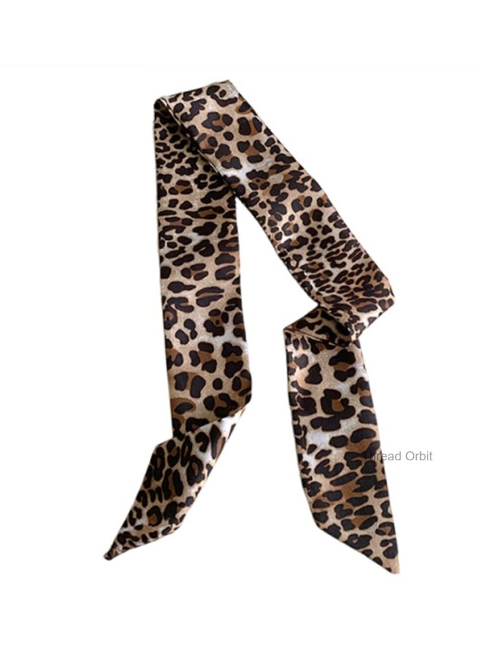 Chiffon Leopard Print Hair Scarf Neck Scarf Bag Accessory Sheer 87cm